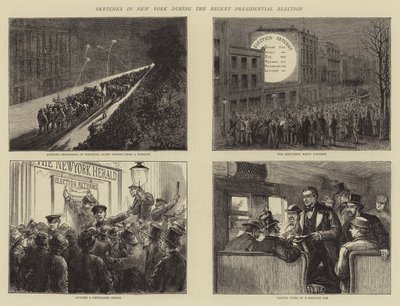 Sketches in New York During the Recent Presidential Election by Charles Auguste Loye